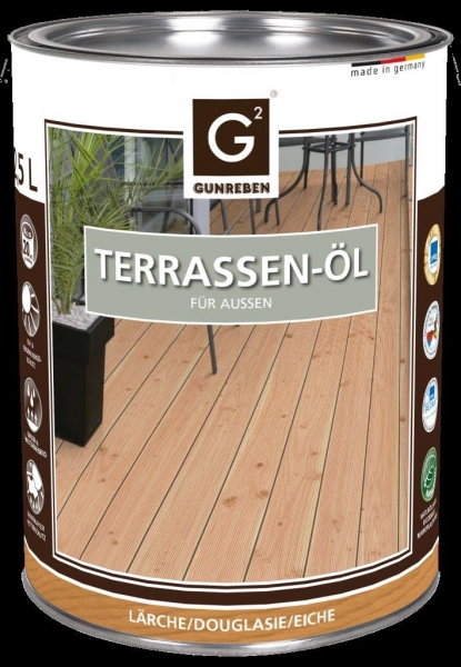 2,5 Liter Lärchen Öl von Gunreben, geeignet für ca. 20-25 m²